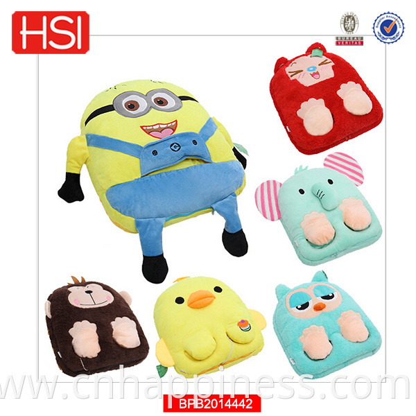 Amazon hot sale Cute Kid School bags Cartoon Character 3D Style Plush bags for children